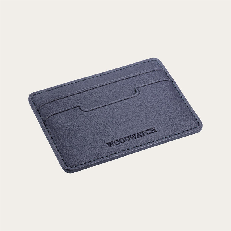 Abstract Leather Cardholder in NAVY MULTI