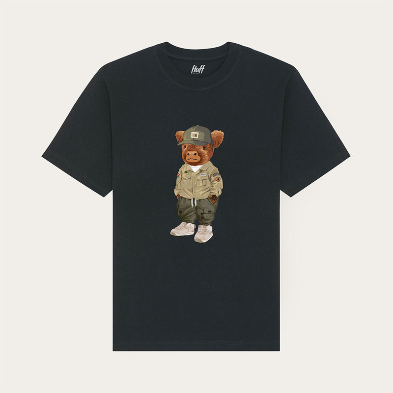 Premium heavyweight unisex short-sleeved T-shirt with a round neck, made of 100% organic cotton and featuring full body Harvey print.