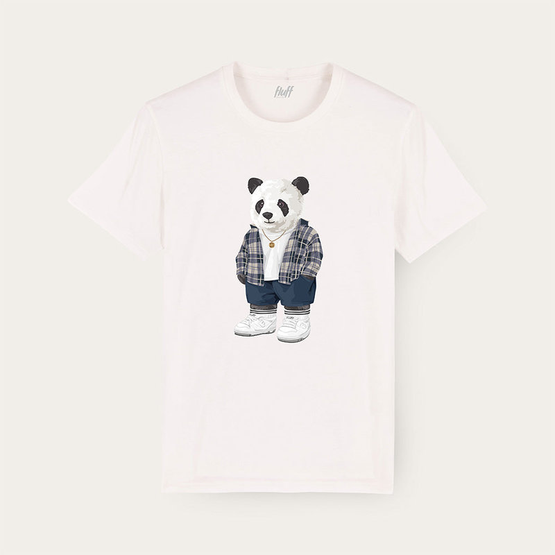 Free T-Shirt & shipping WoodWatch returns Panda Off-White | - Casual Peter