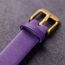 The Selene Raspberry Royale is crafted from walnut wood, featuring a pink dial, violet vegan strap, and golden details.