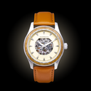 The Nostalgia Desert is crafted from walnut wood and stainless steel, featuring a beige dial, light brown vegan leather strap, and brushed silver metal details.