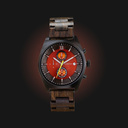 Phoenix is made of Black Sandalwood, featuring an orange dial.