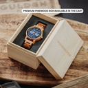 The CLASSIC Collection rethinks the aesthetic of a WoodWatch in a sophisticated way. The slim cases give a classy impression while featuring a unique a moonphase movement and two extra subdials featuring a week and month display. The CLASSIC Sailor is mad