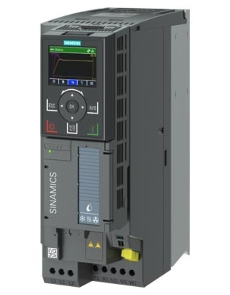 SIEMENS 6SL3220-3YE24-0AP0   7,5kW G120X frequentieregelaar met IOP-2 grafisch kleuren display en RFI filterklasse C2