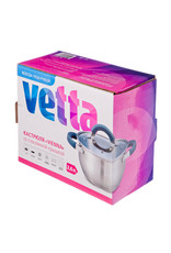 Vetta Vetta - Kookpan 2,6L met siliconen handgrepen en glazen deksel - Ø18cmx10,5cm - cocotte voor alle warmtebronnen