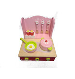 houten fornuis roze opklapbaar