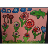 Schilderij kleurrijke bloemen