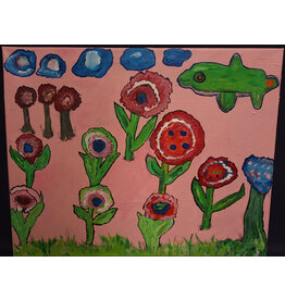 Schilderij kleurrijke bloemen