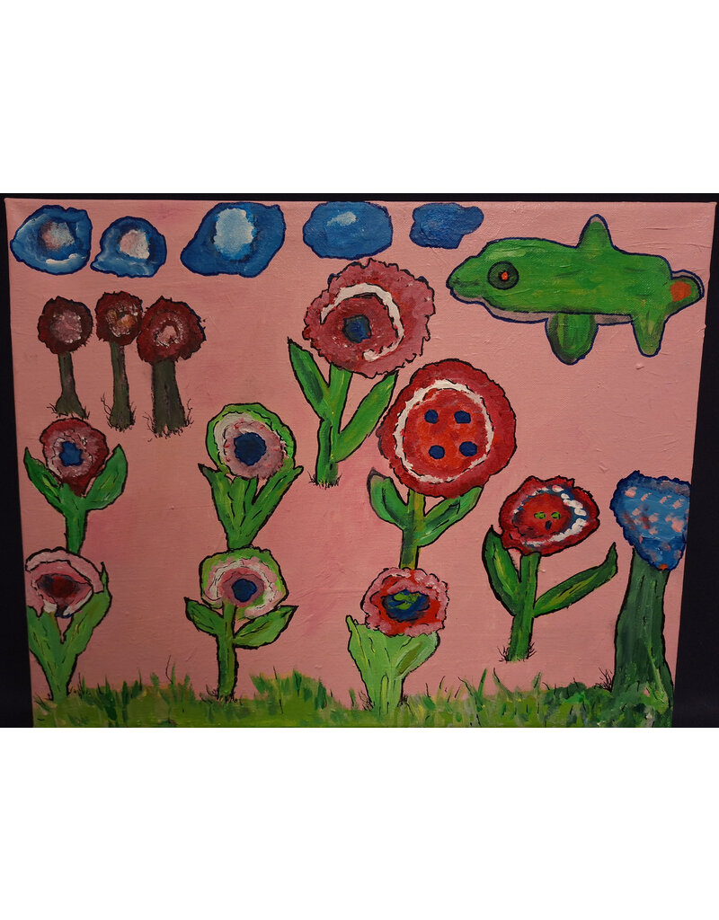 Schilderij kleurrijke bloemen