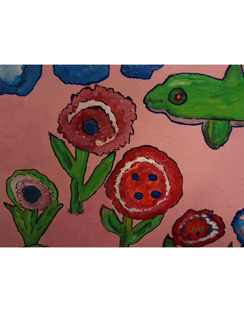 Schilderij kleurrijke bloemen
