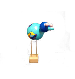 Blauwe vogel op staan