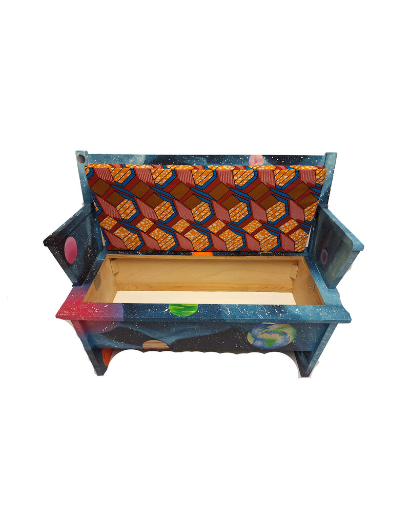 Houten gekleurde bank