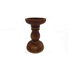 Houten kandelaar