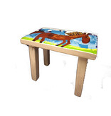 Houten tafel paard