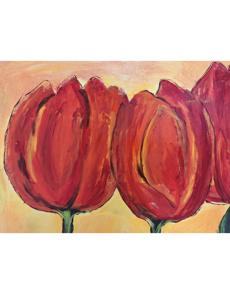 Schilderij unieke tulpen