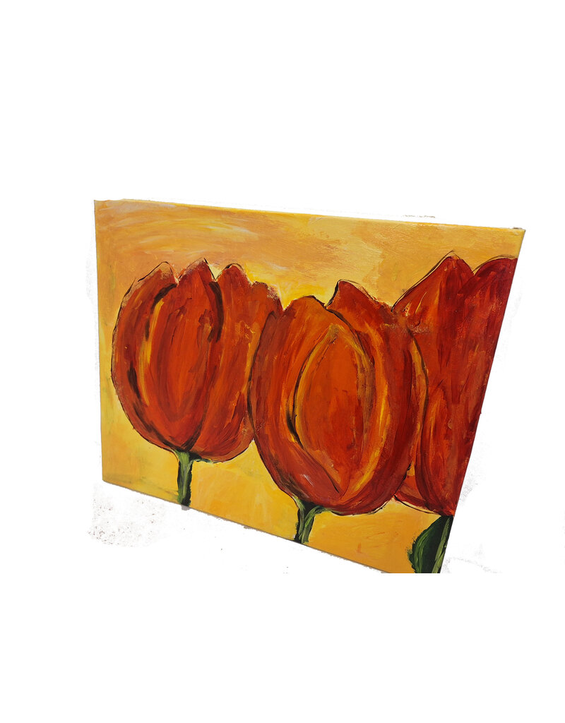 Schilderij unieke tulpen