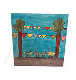 Schilderij feest