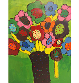 Schilderij fleurig boeket