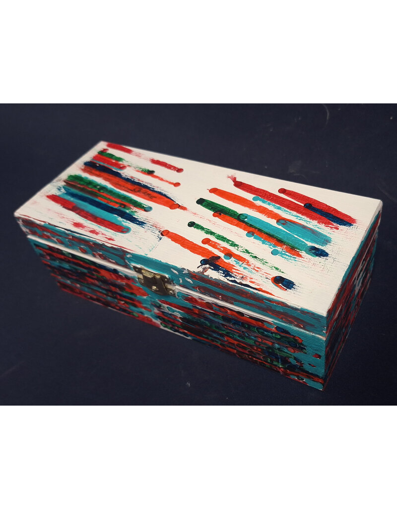 Beschilderde theedoos