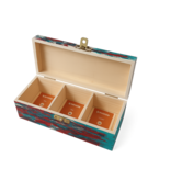 Beschilderde houten theedoos