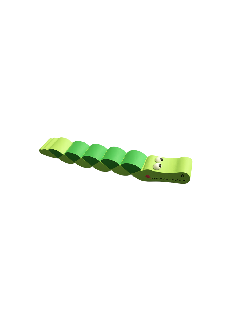 Houten groene krokedil