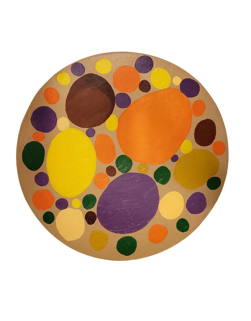 Grote gekleurde schaal