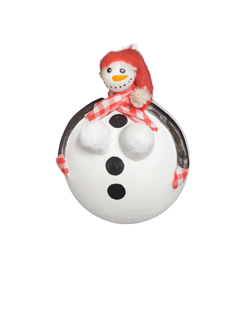 Dikke dame middel sneeuwpop