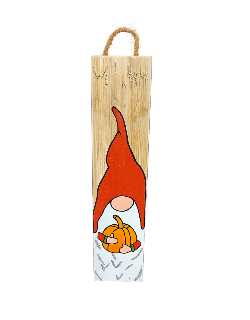 Houten plank kerstman