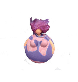 Dikke dame middel paars&roze