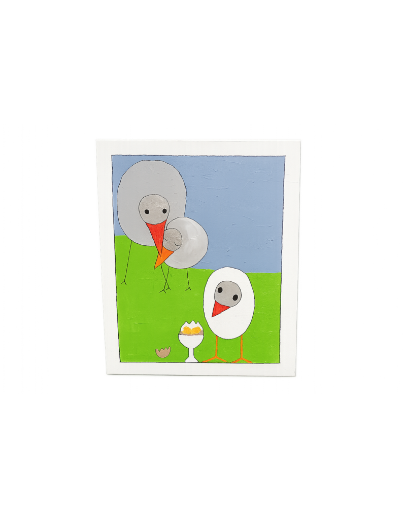 Schilderij kuikens desiree