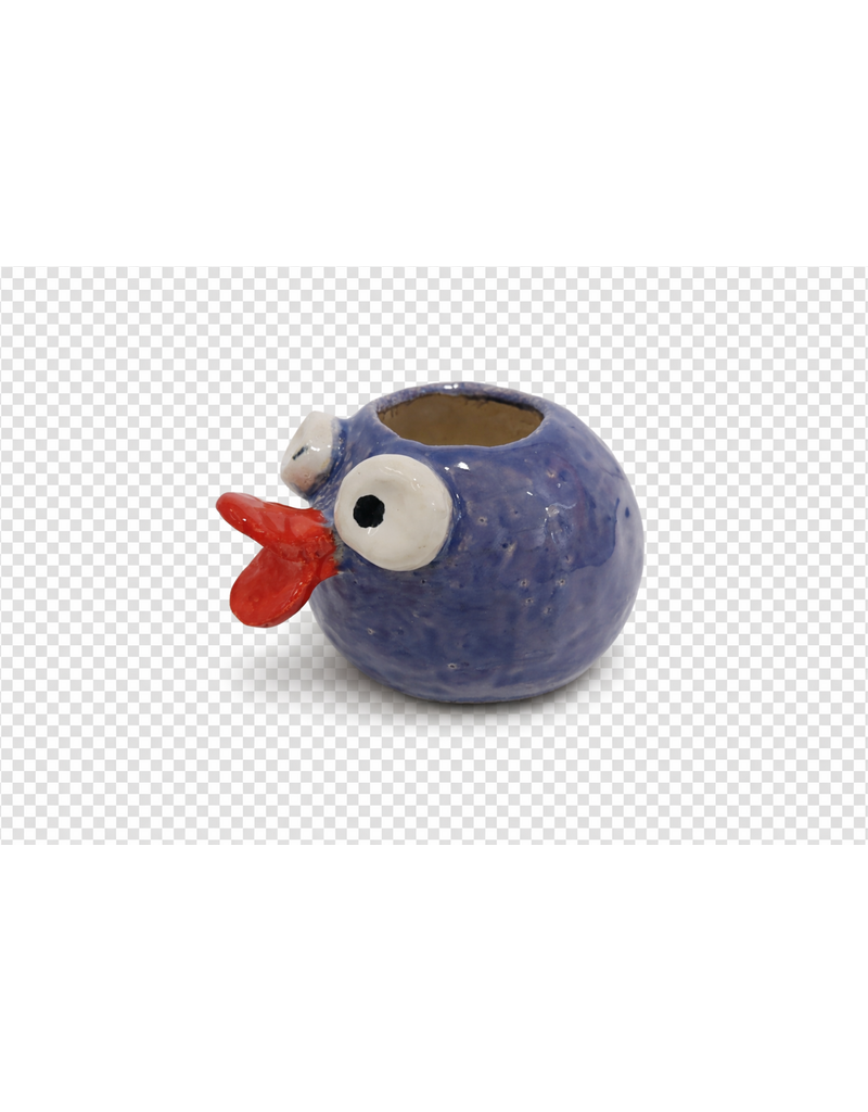 Keramieke eend  paars