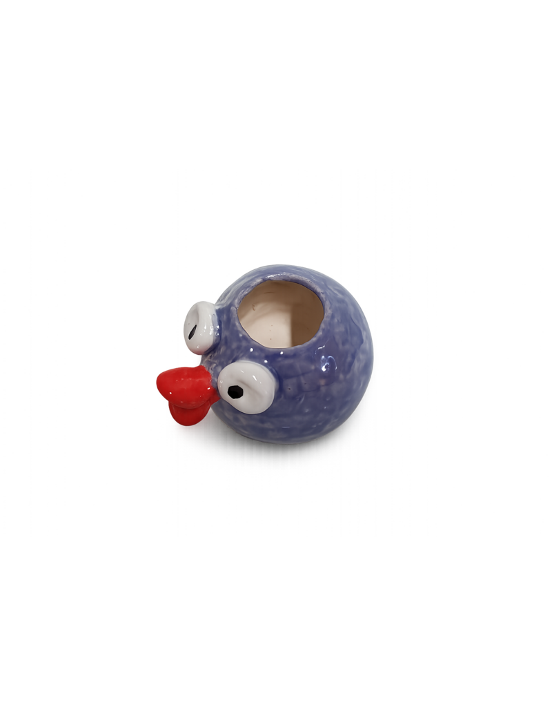 Keramieke eend  paars