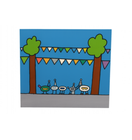 Schilderij Feest - Chantal