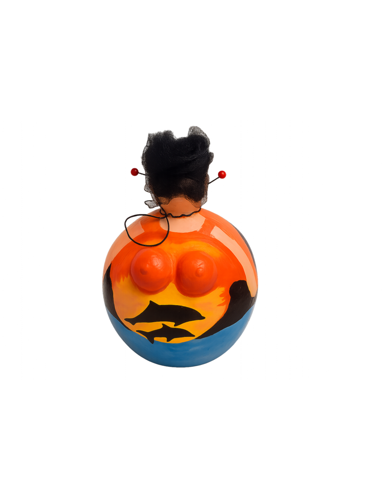 Dikke dame groot met zomer outfit