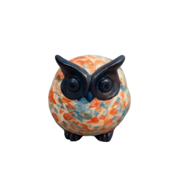 Keramieke uil met kleuren