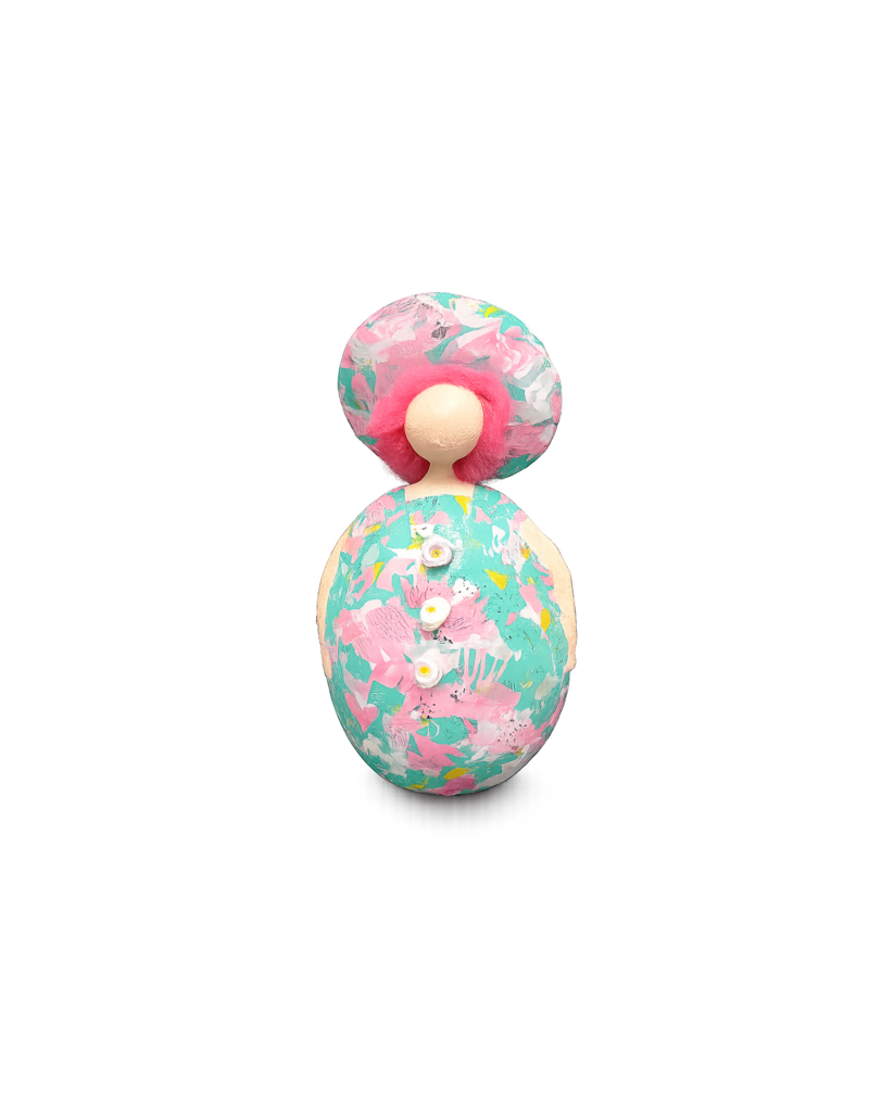 Dikke dame eivormig  met hoedje