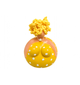 Dikke dame klein Geel