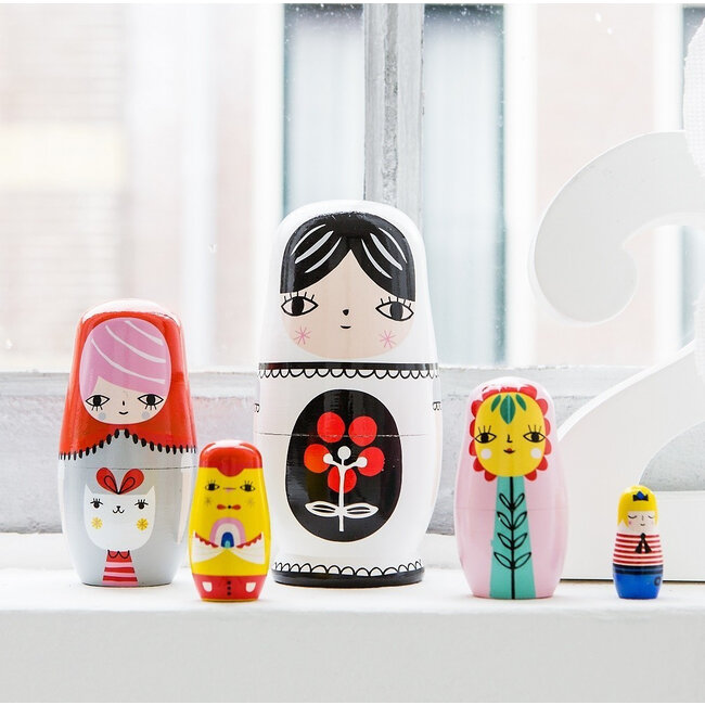 Petit Monkey Sketch Inc nesting dolls -babushka's- matroeska's Fleur & Friends Petit Monkey