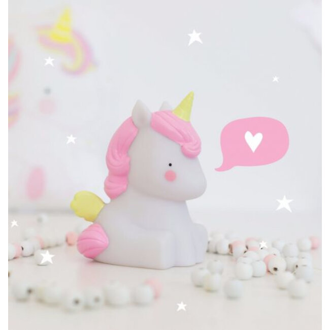 A Little Lovely Company Nachtlampje kinderkamer Little Unicorn A Little Lovely Company