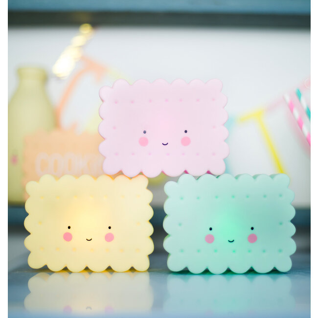 A Little Lovely Company Nachtlampje Mini Koekje-Mint A Little Lovely Company