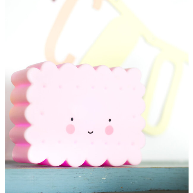 A Little Lovely Company Nachtlampje Mini Koekje-Roze A Little Lovely Company