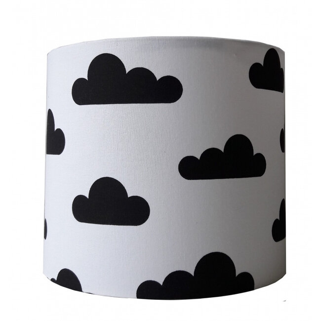 Designed4kids Wandlamp Kinderkamer Wolken Black & White