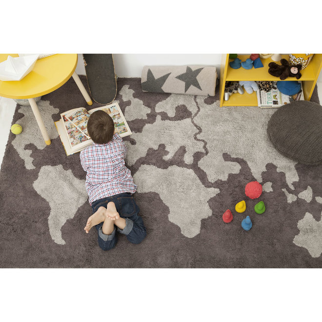 Vloerkleed Kinderkamer World-Map Lorena Canals
