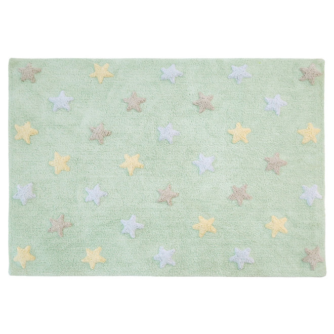 Vloerkleed Kinderkamer Sterren Tri Colors Soft Mint Lorena Canals