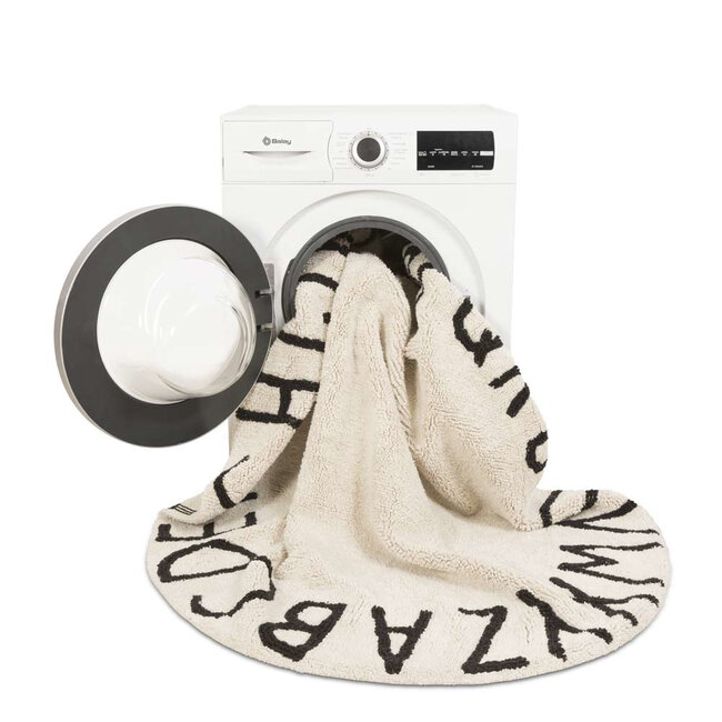 Lorena Canals Vloerkleed Kinderkamer Round ABC Nude Lorena Canals