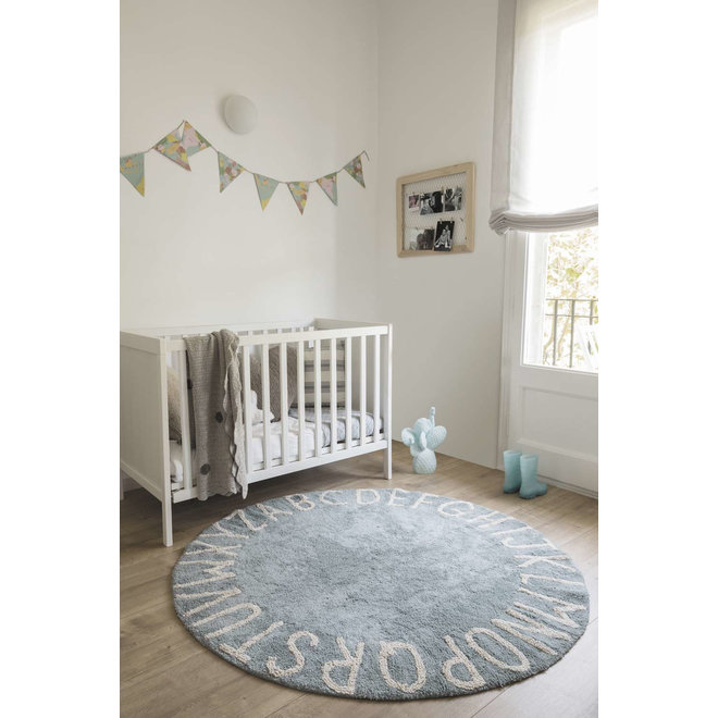 Vloerkleed Kinderkamer Round ABC Blue Lorena Canals