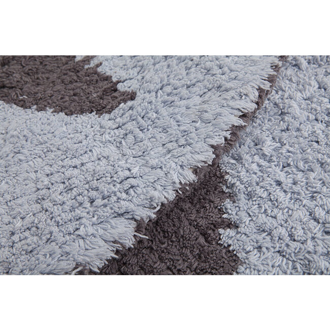 Lorena Canals Vloerkleed Kinderkamer Reversible Round Star Grey-Blue Lorena Canals