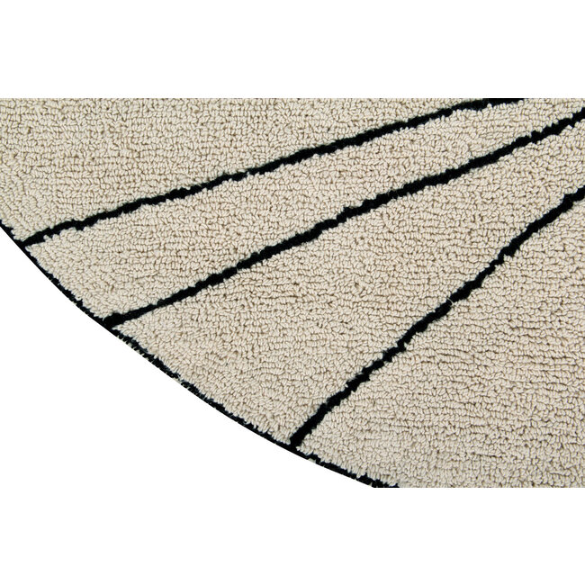 Lorena Canals Vloerkleed Kinderkamer rond Trace Beige Lorena Canals