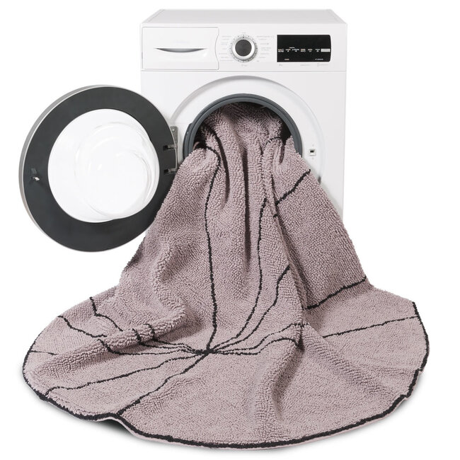 Lorena Canals Vloerkleed Kinderkamer rond Trace Wood Rose Lorena Canals