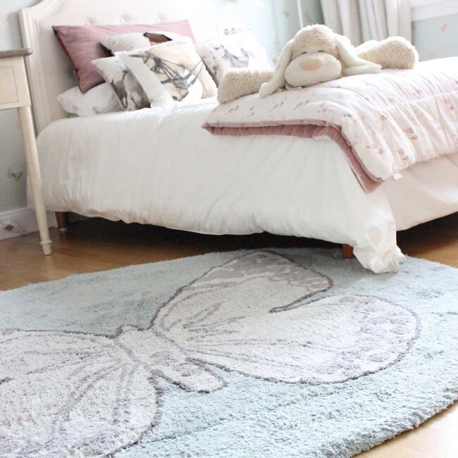 Lorena Canals Vloerkleed Kinderkamer Butterfly Green Lorena Canals